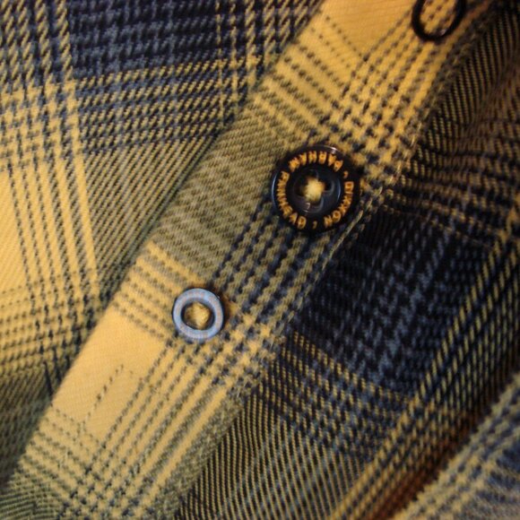 Dixxon Flannel Shirt Parham Panhead J&P Cycles Yellow Black Plaid NWOT NEW Large - Picture 10 of 16